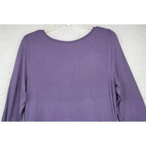 Soft Surroundings Long Sleeve Maxi Dress-Medium/Petite-Pockets-Purple - Picture 8 of 10